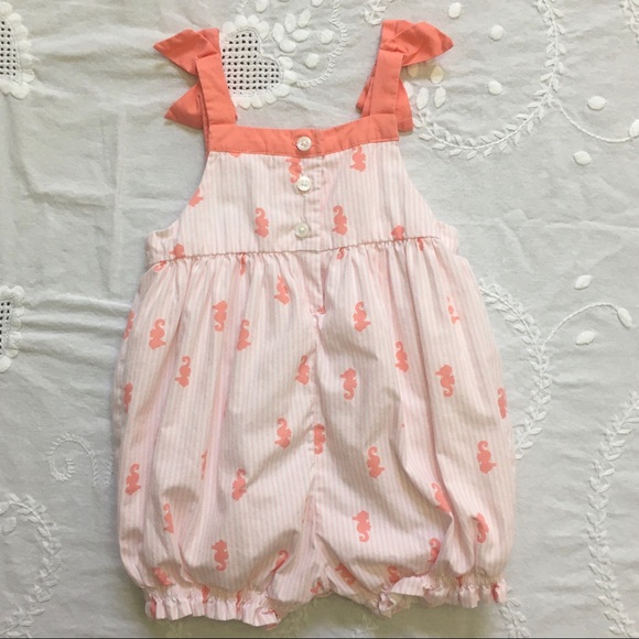 Gymboree Sun Romper w/ Seahorse Print - Picture 2 of 5